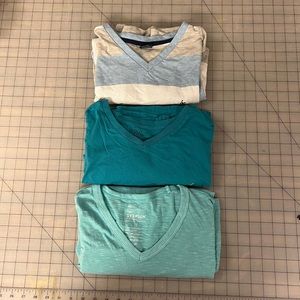 Lot of 3 Mens V Neck Tees